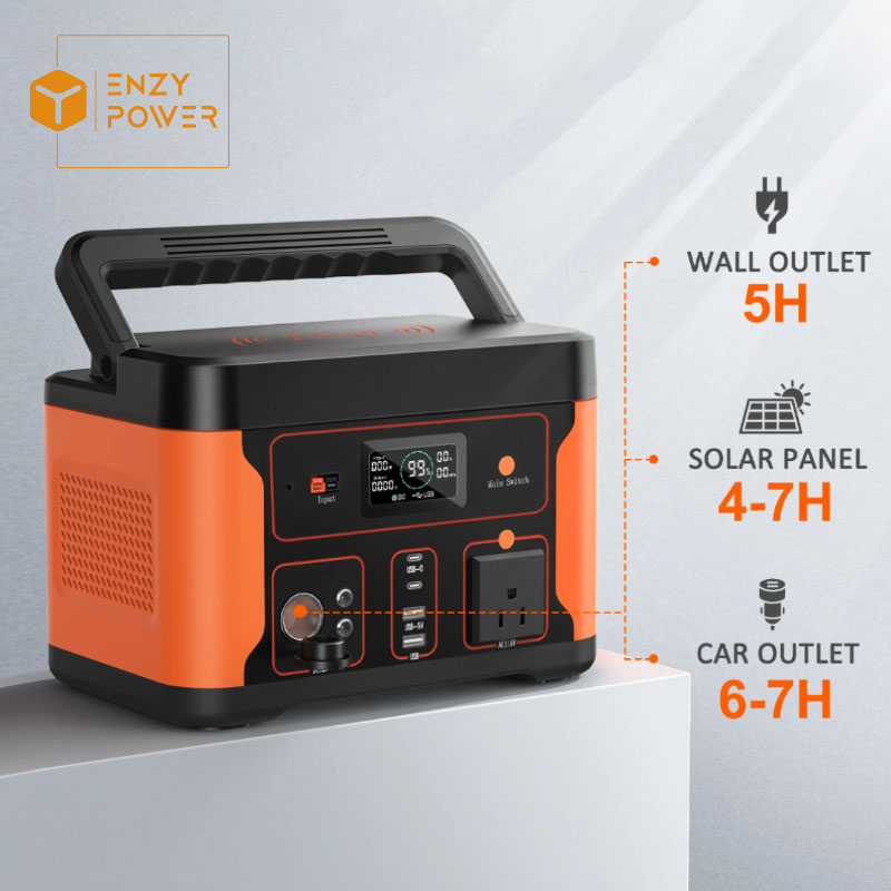  Centrale elettrica portatile al litio con ricarica solare all'aperto da 500 Wh per il campeggio